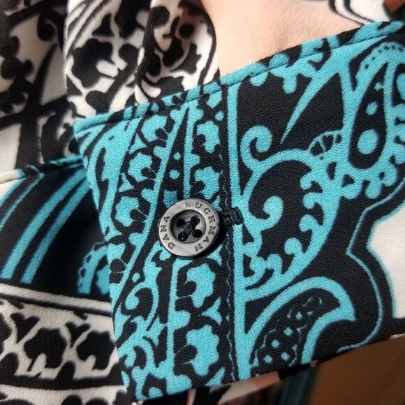 Dana Buchman Blouse L/S Paisley L - Picture 4 of 9